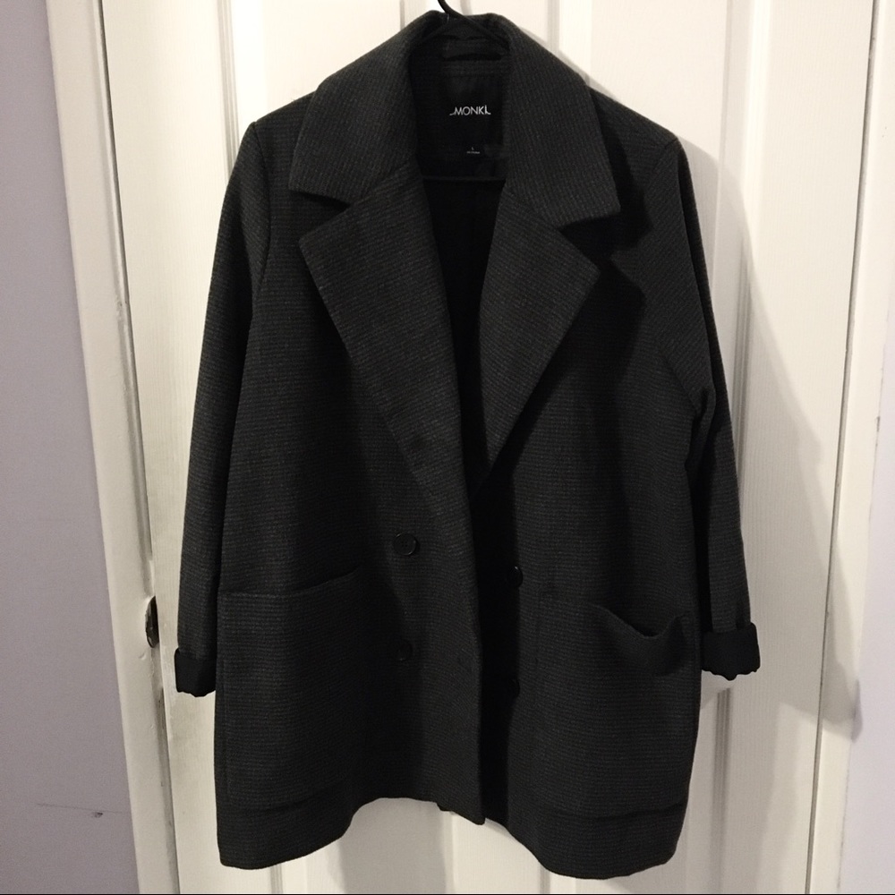 Monki Charcoal Gray Coat